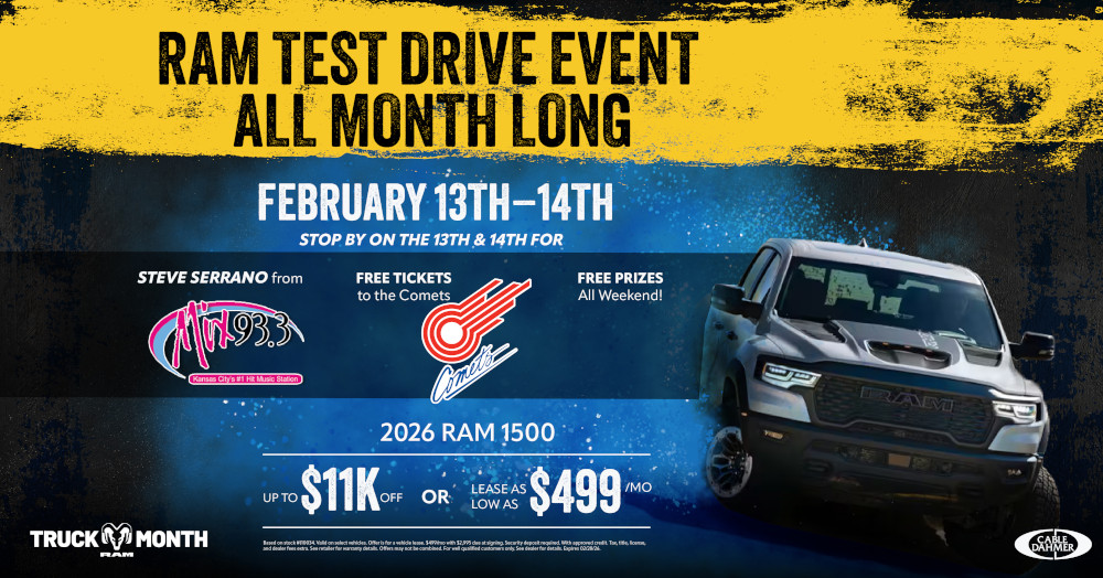 Cable Dahmer CDJR Ram Test Drive Event banner