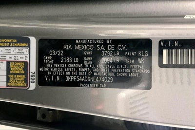 2022 Kia Forte GT-Line