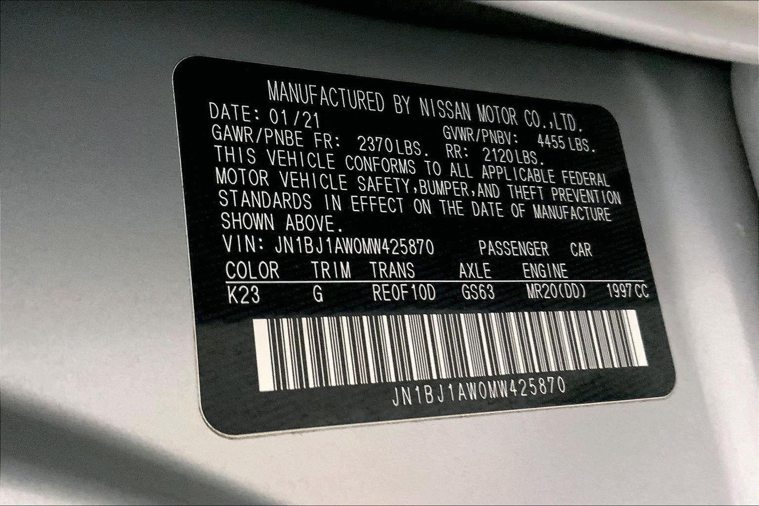 2021 Nissan Rogue Sport S