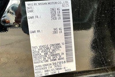 2025 Nissan Altima SV