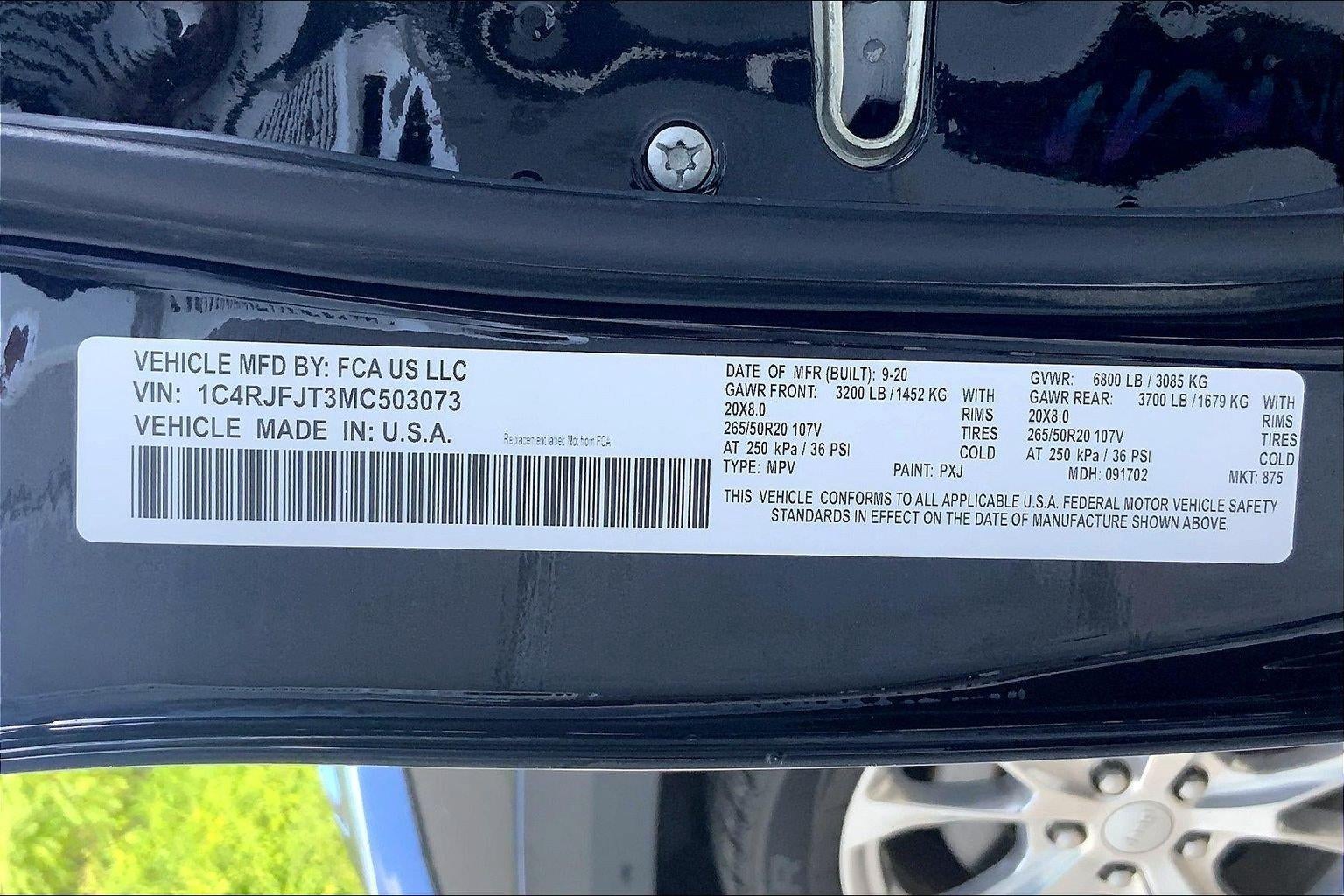 2021 Jeep Grand Cherokee Summit