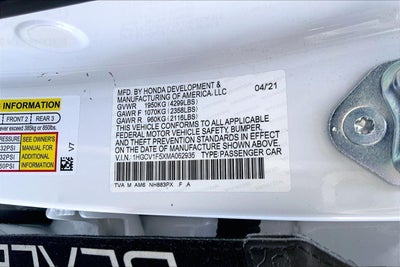 2021 Honda Accord Sedan EX-L