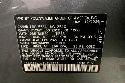 2025 Volkswagen Atlas Cross Sport 2.0T SE w/Technology