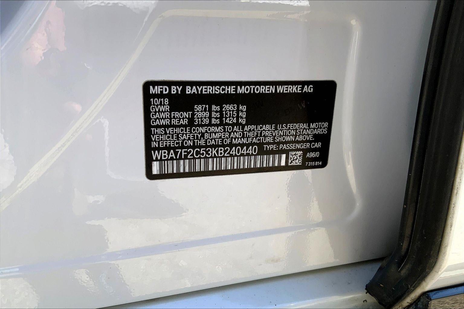 2019 BMW 7 Series 750i xDrive