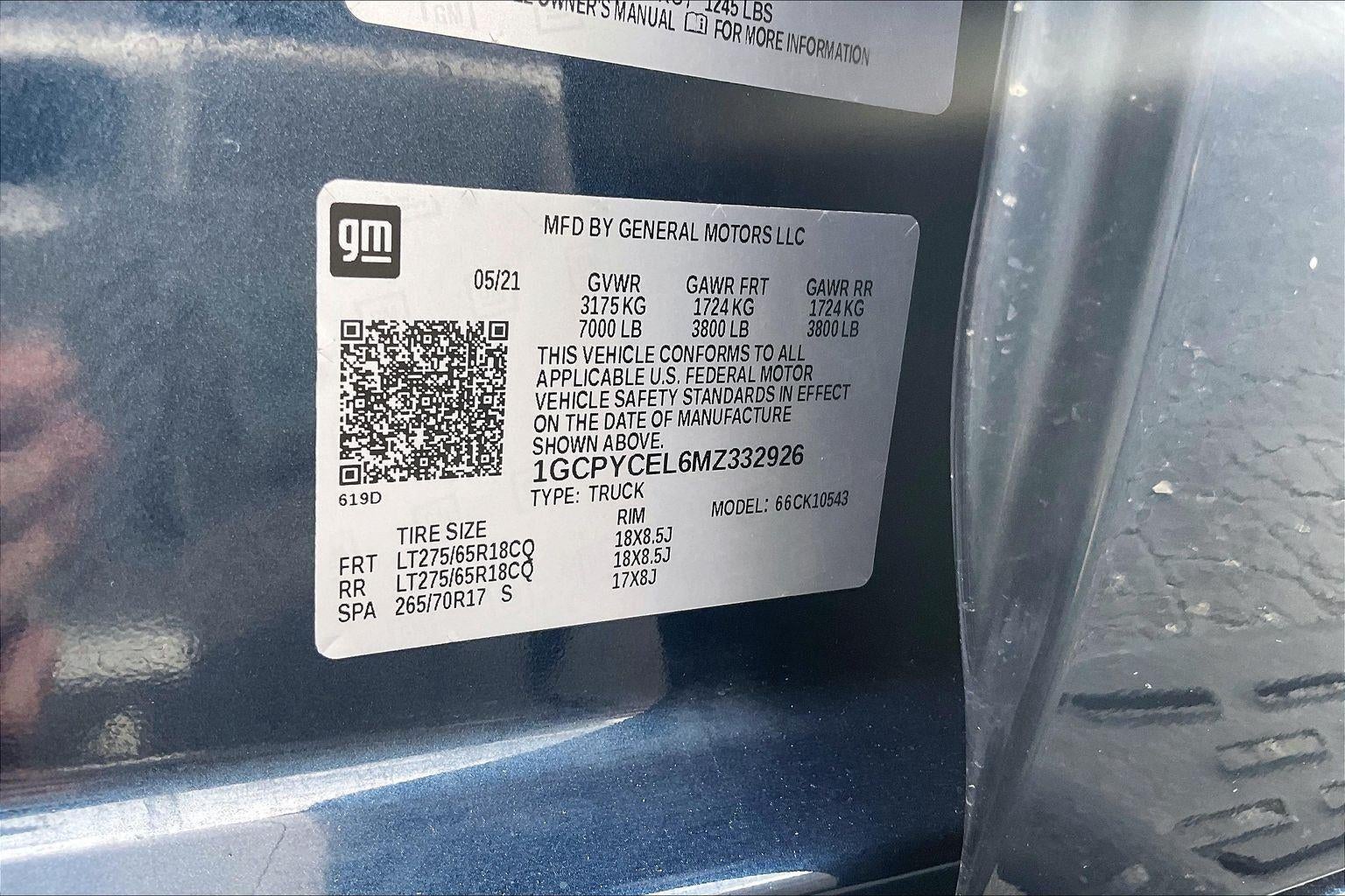 2021 Chevrolet Silverado 1500 Custom Trail Boss