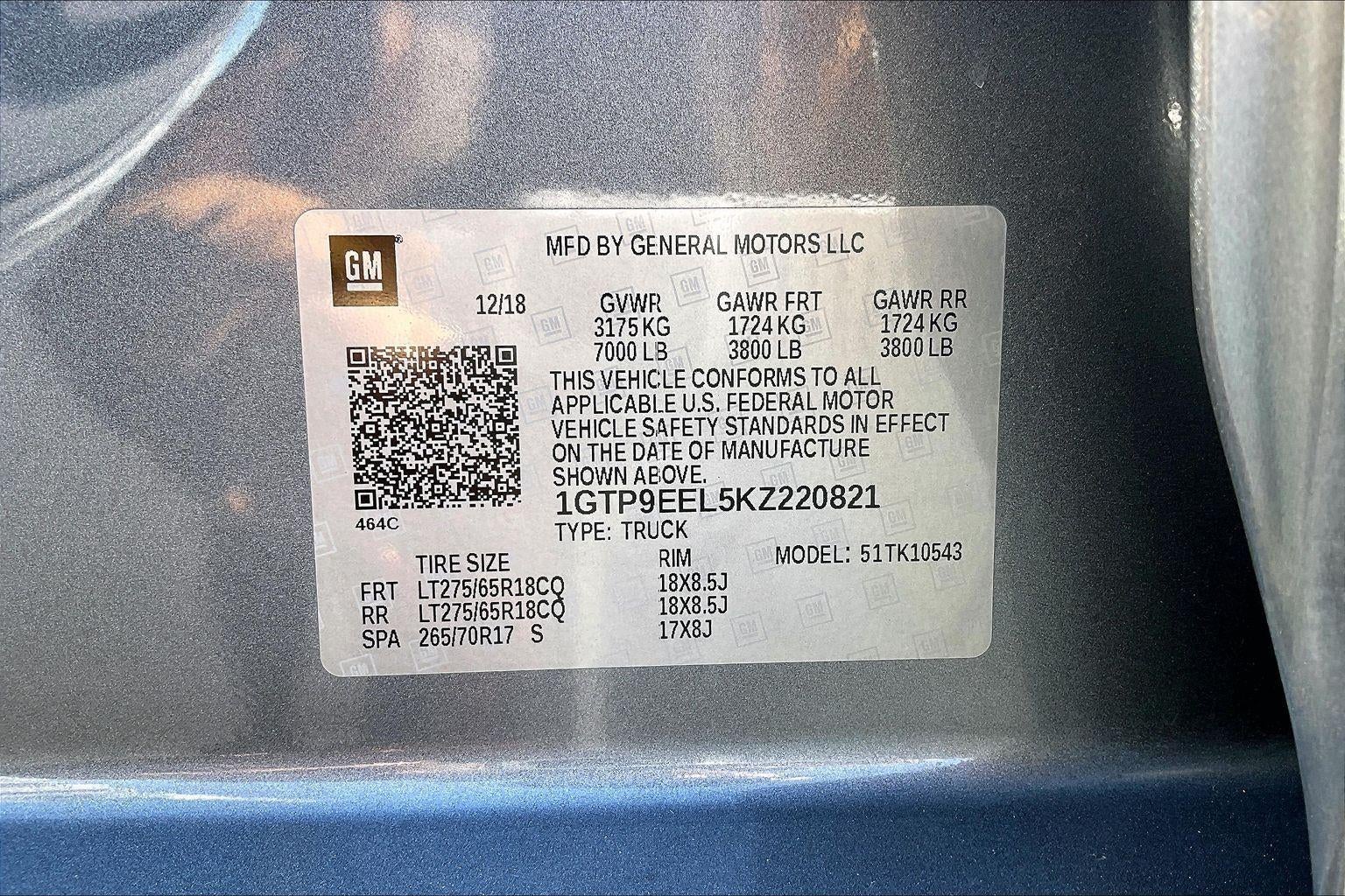 2019 GMC Sierra 1500 AT4