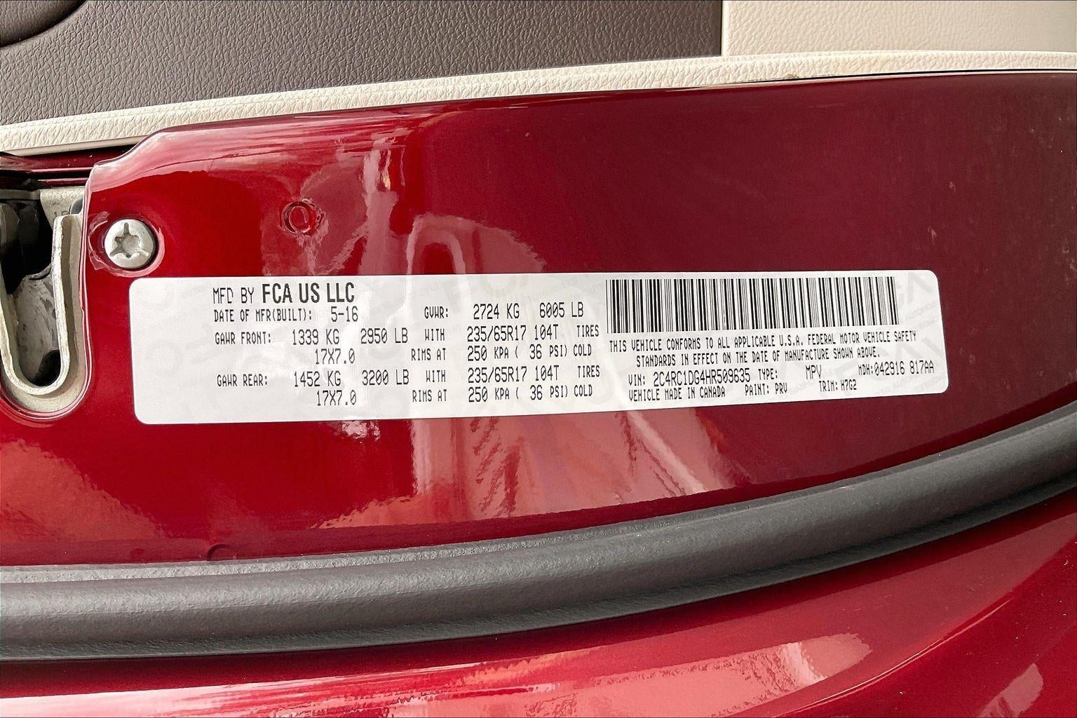 2017 Chrysler Pacifica Touring