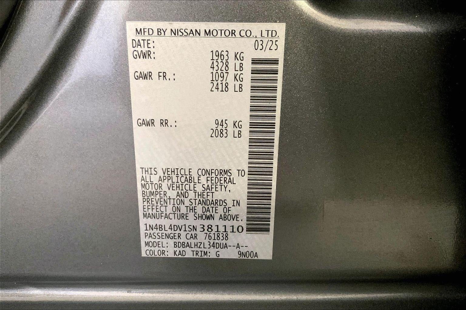 2025 Nissan Altima SV