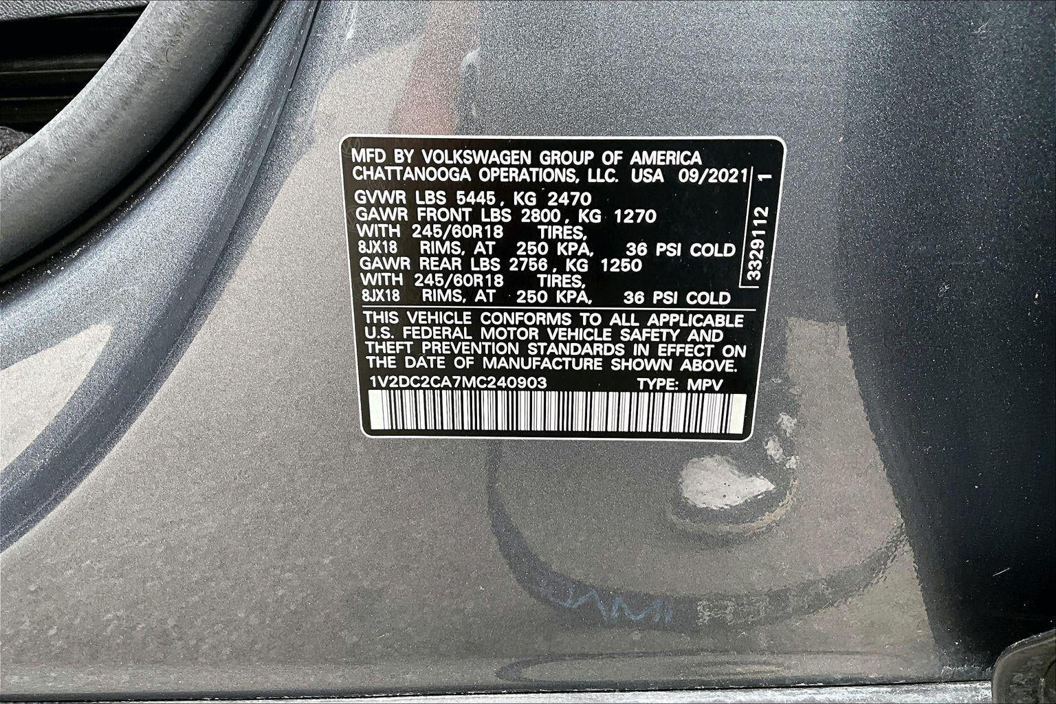 2021 Volkswagen Atlas Cross Sport 2.0T SE
