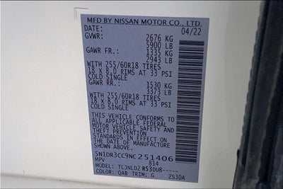 2022 Nissan Pathfinder SL