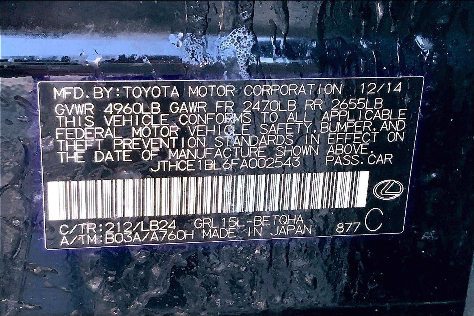 2015 Lexus GS 350 4DR SDN AWD