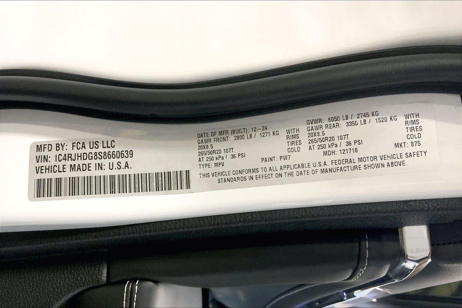 2025 Jeep Grand Cherokee GRAND CHEROKEE OVERLAND 4X4