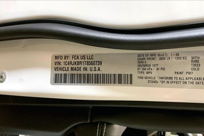 2026 Jeep Grand Cherokee GRAND CHEROKEE L LIMITED RESERVE 4X4