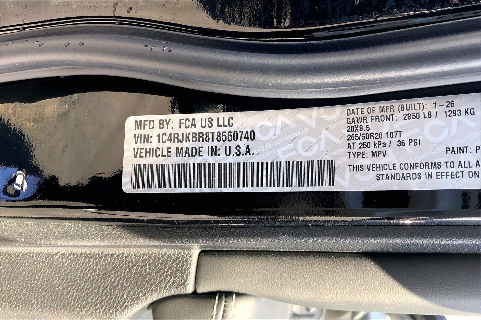 2026 Jeep Grand Cherokee GRAND CHEROKEE L LIMITED RESERVE 4X4