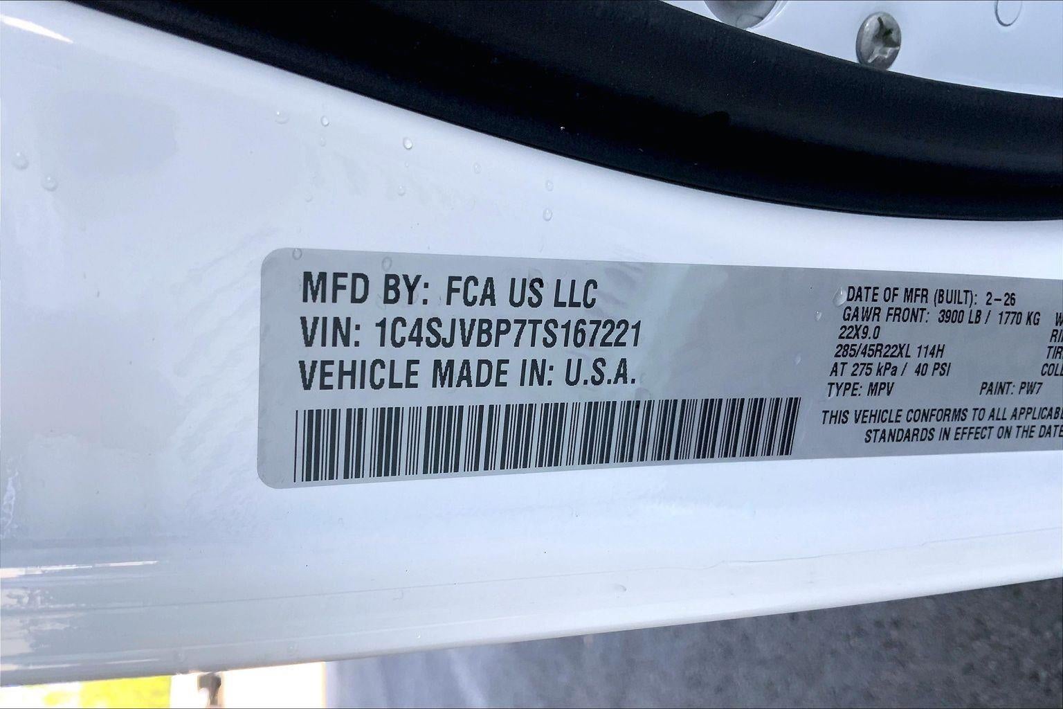 2026 Jeep Grand Wagoneer GRAND WAGONEER LIMITED RESERVE 4X4