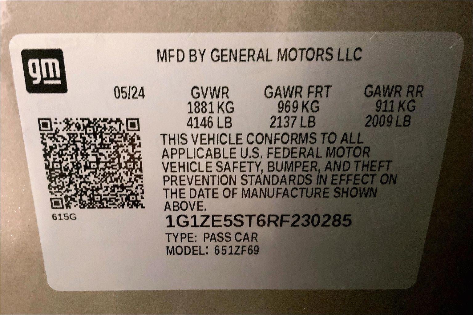 2024 Chevrolet Malibu FWD 2LT