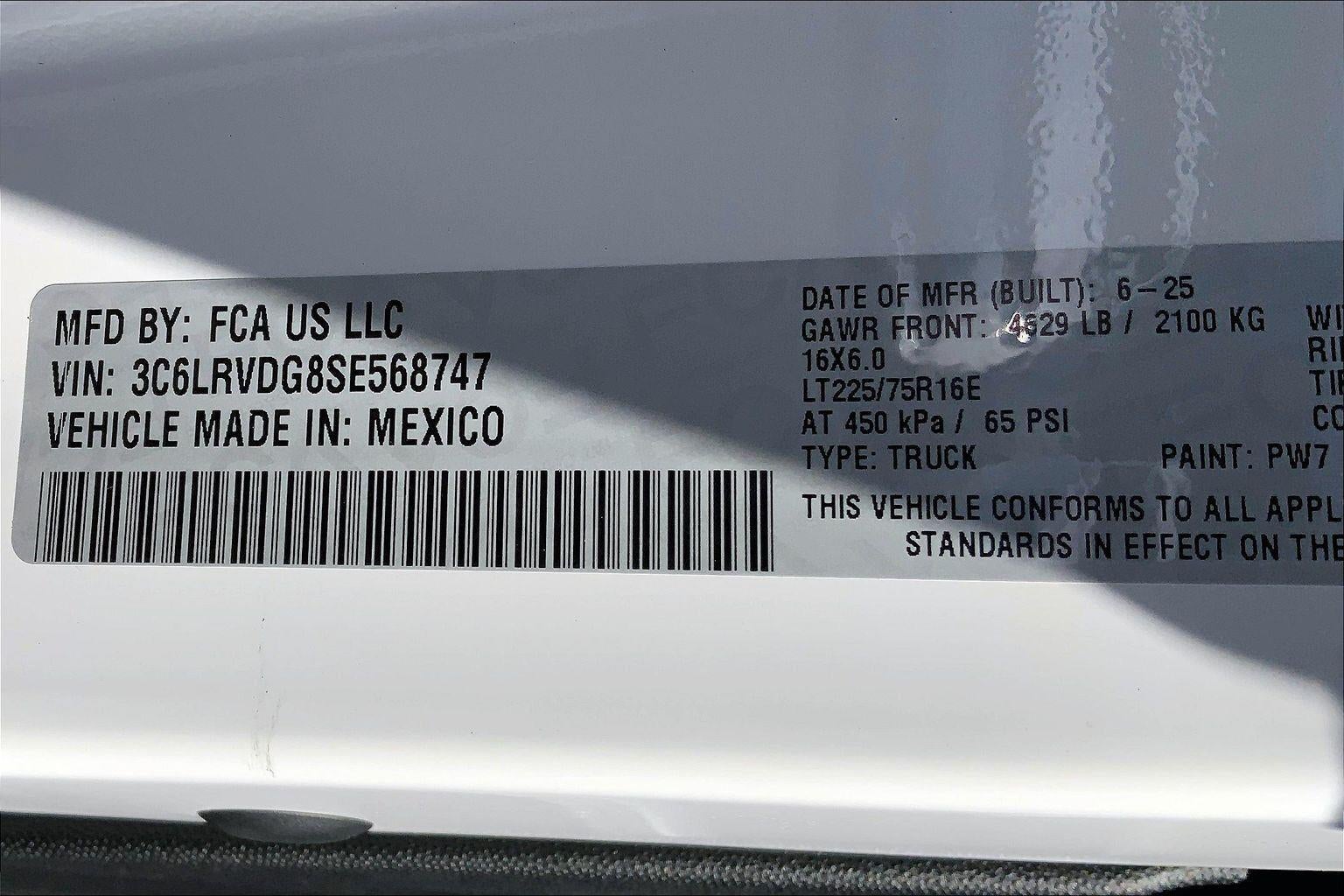 2025 RAM Ram ProMaster RAM PROMASTER 2500 TRADESMAN CARGO VAN HIGH ROOF 159' WB