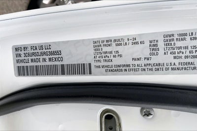 2024 RAM 2500 Big Horn Crew Cab 4x4 6'4' Box