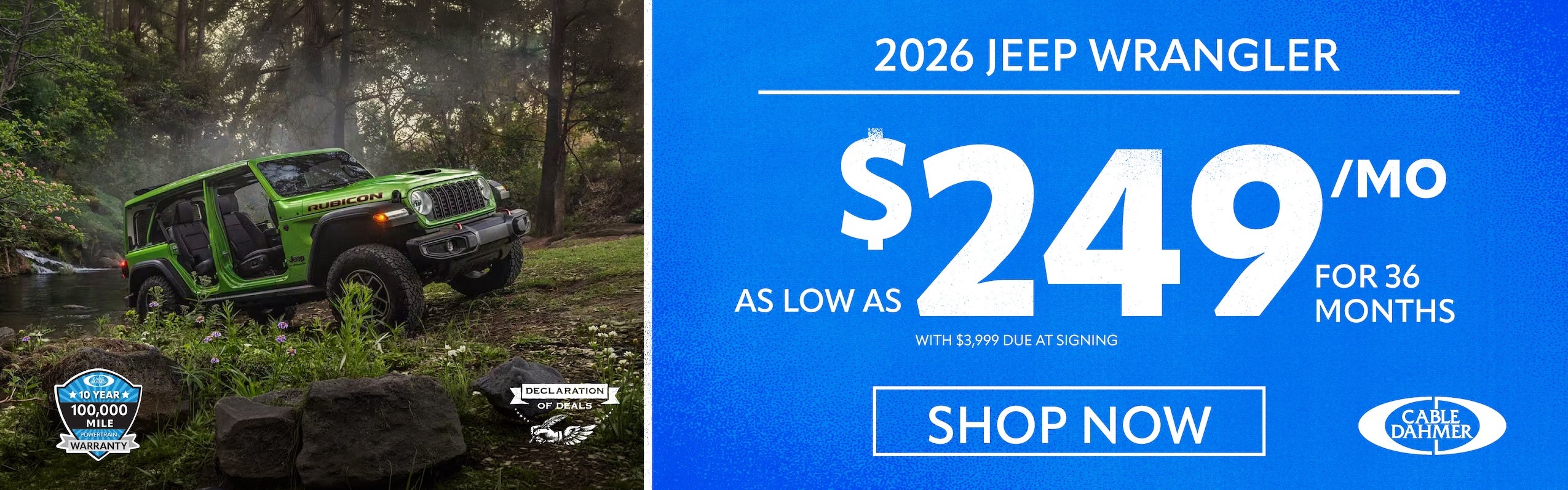 2026 Jeep Wrangler (Spring Weather...) Sport S Model Lease a