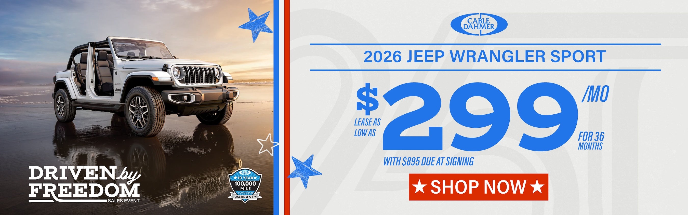 Lease as low as $299/mo for 36 months with $895 due at signi