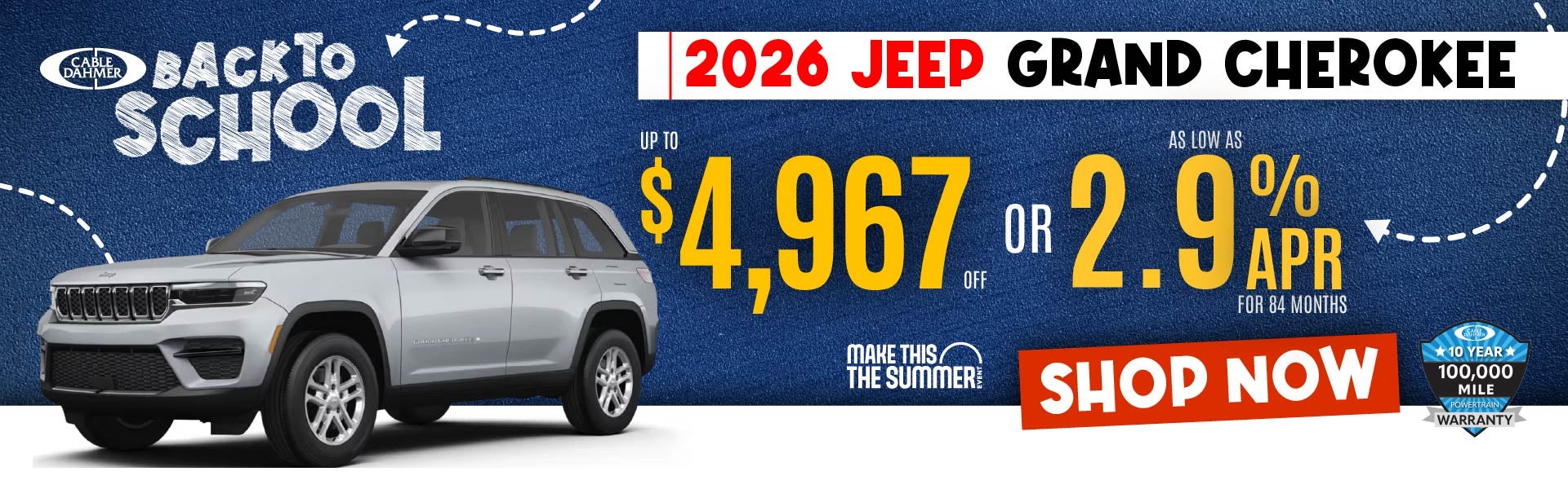 Up to $4,967 off OR as low as 2.9% APR for 84 months 