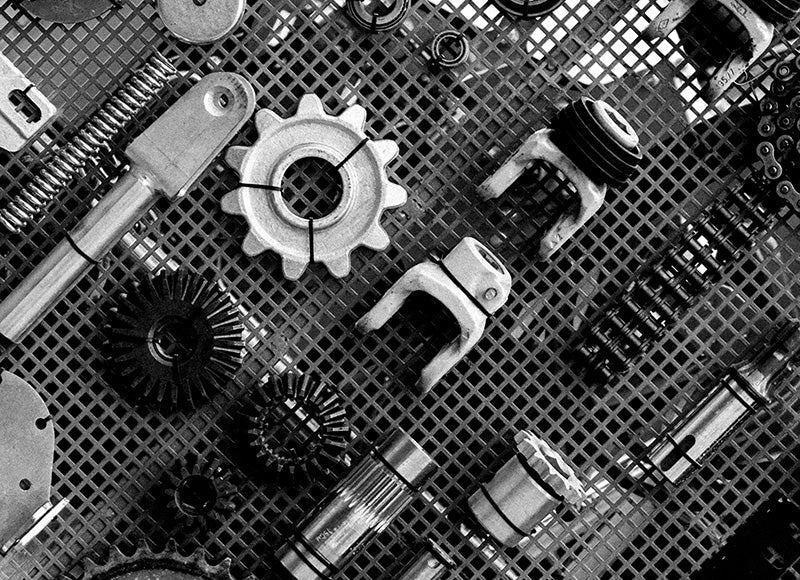 Parts layed out